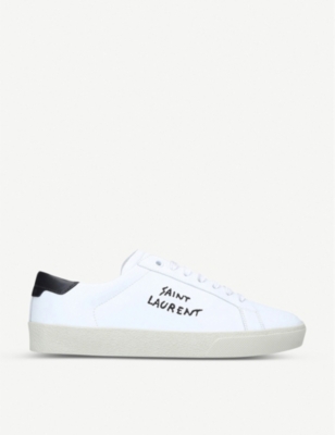 Court Classic brand-embroidered leather low-top trainers(8578354)