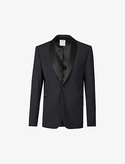 SANDRO: Shawl-collar wool tuxedo jacket