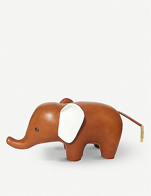 ZUNY: Elephant faux-leather doorstop 124cm