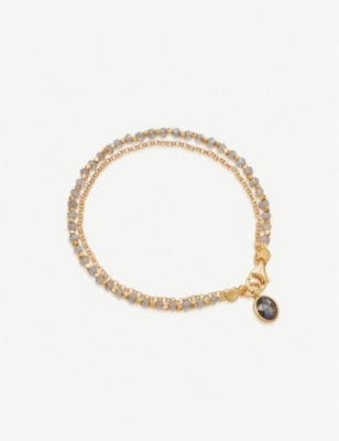 ASTLEY CLARKE: Biography 18ct yellow gold-plated sterling silver and labradorite bracelet