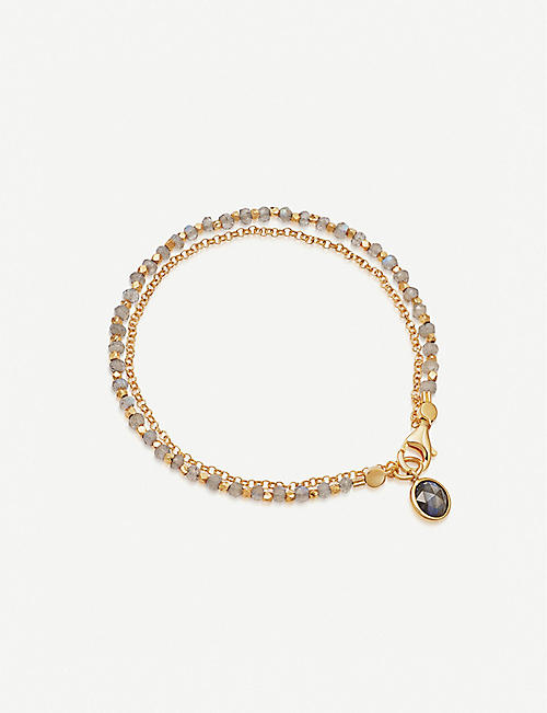 ASTLEY CLARKE: Biography 18ct yellow gold-plated sterling silver and labradorite bracelet