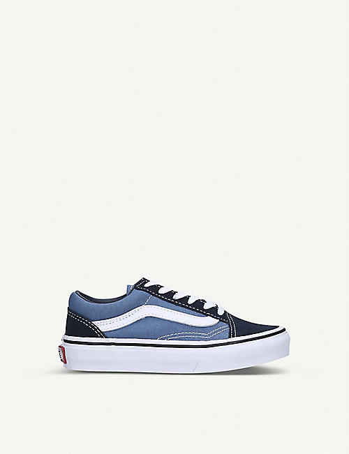VANS: Old Skool canvas and leather trainers 5-7 years