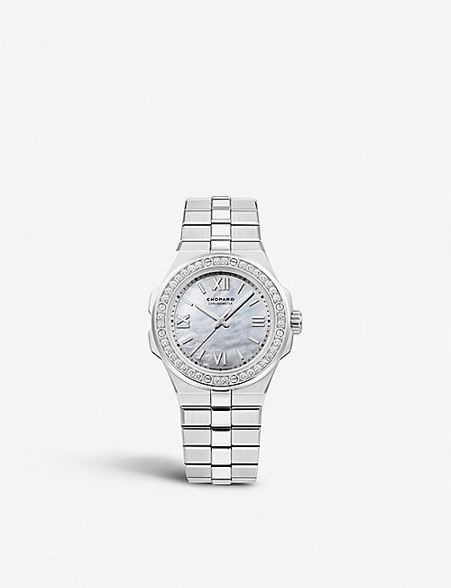 CHOPARD: 298601-3002 Alpine Eagle automatic Lucent steel A223 and diamond watch