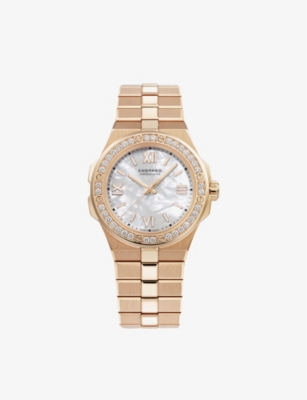 CHOPARD: 295370-5002 Alpine Eagle automatic 18ct rose-gold and diamond watch