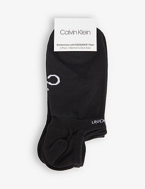 CALVIN KLEIN: Coolmax® knitted ankle socks pack of two