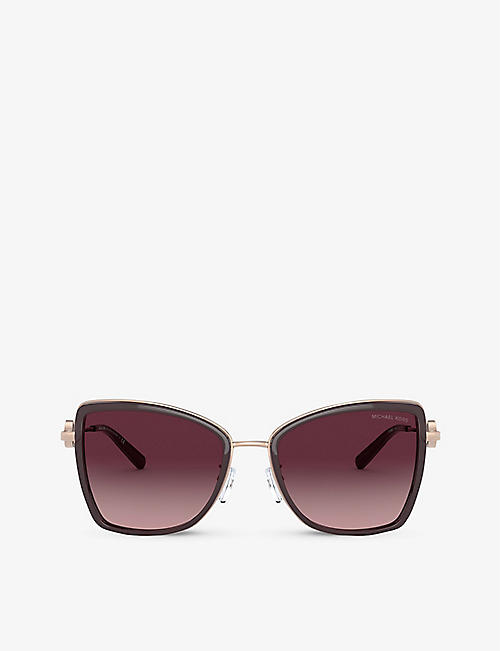 MICHAEL KORS: MK1067B 55 Corsica square-frame metal sunglasses