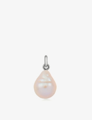 MONICA VINADER: Nura sterling silver and baroque pearl charm