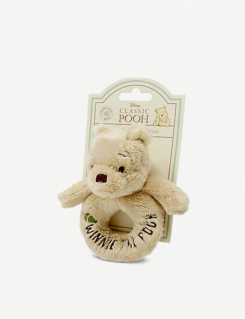 WINNIE THE POOH: Hundred Acre Wood Disney Winnie the Pooh plush ring rattle 12cm