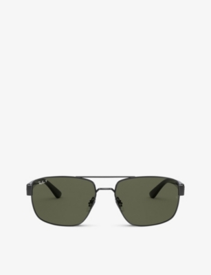 RAY-BAN: RB3663 metal aviator-frame sunglasses
