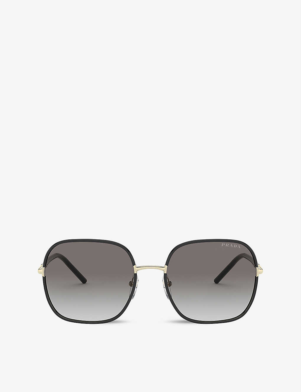 PR 67XS 58 rectangle-frame metal sunglasses(9005183)
