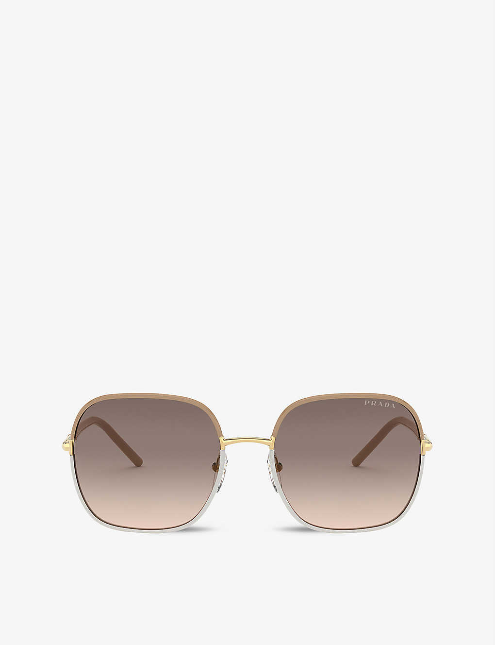 PR 67XS 58 rectangle-frame metal sunglasses(9005187)