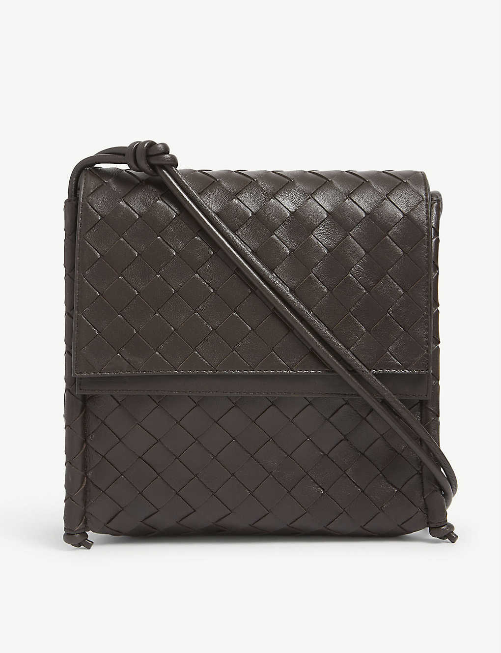 Small BV Fold intrecciato leather cross-body bag(8813044)