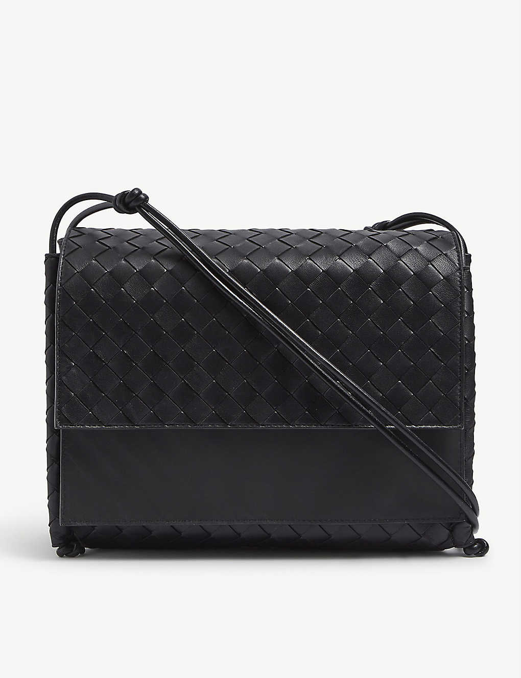 Fold large intrecciato leather satchel bag(8789427)