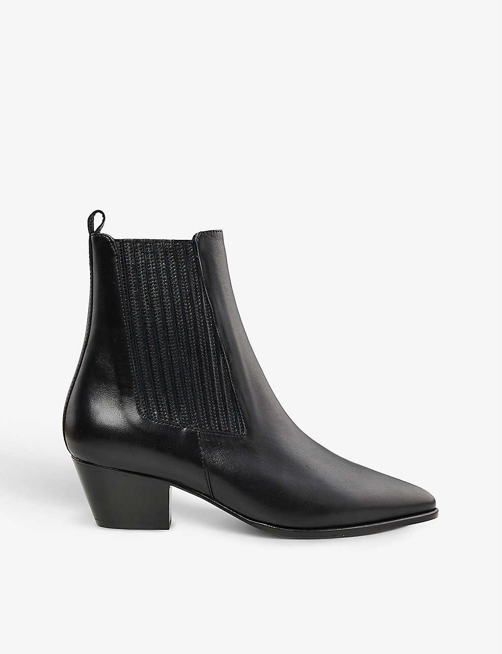 Almond-toe leather ankle boots(8797517)