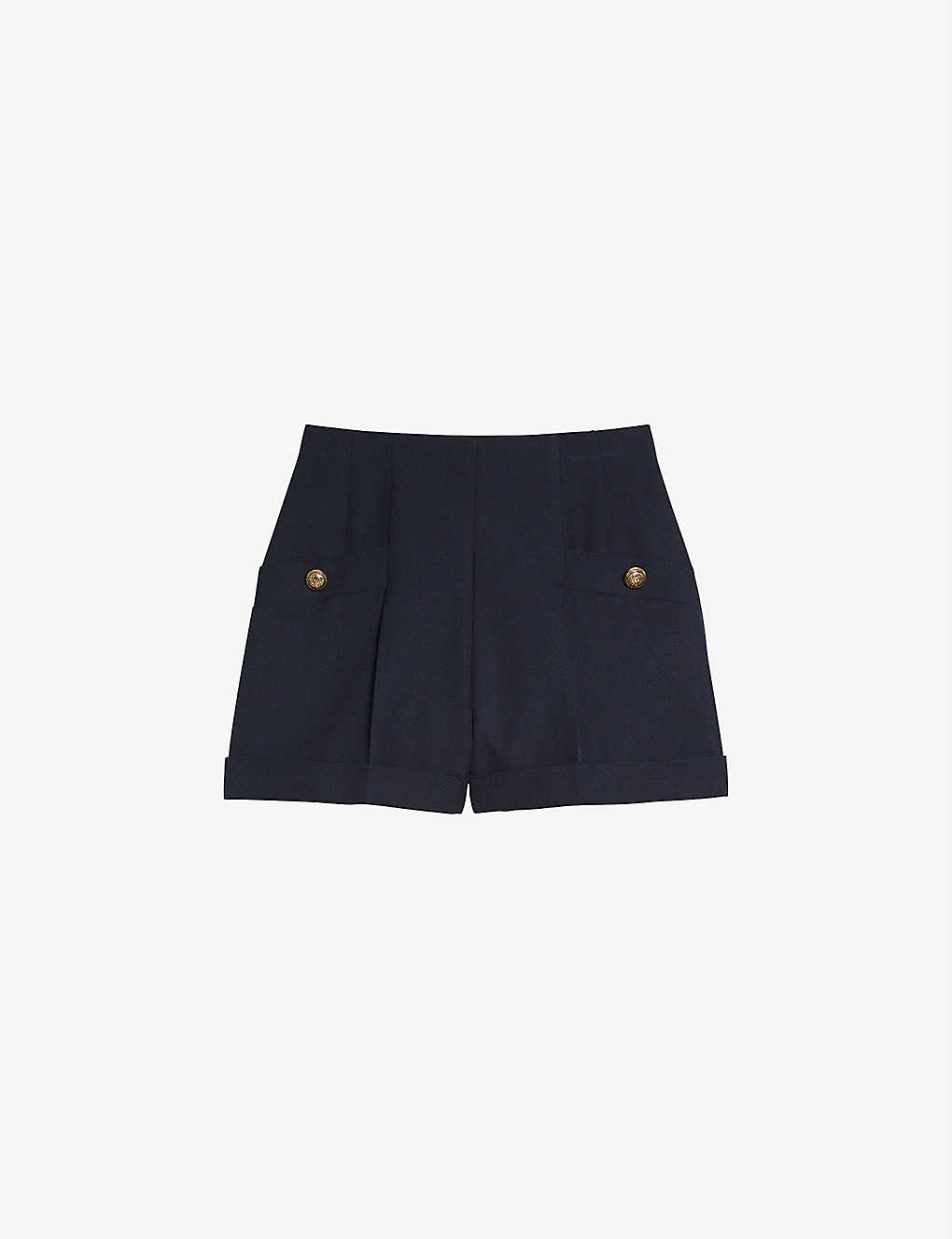 Siena high-waisted wool-blend shorts(8898220)