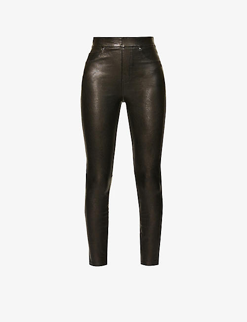 SPANX: Like Leather skinny high-rise faux-leather trousers