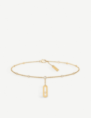 MESSIKA: Move Uno 18ct yellow-gold and diamond anklet