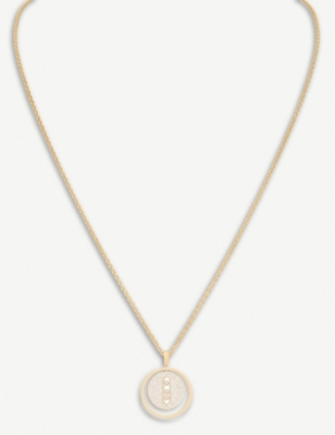 MESSIKA: Lucky Move 18ct yellow-gold and pavé diamond necklace