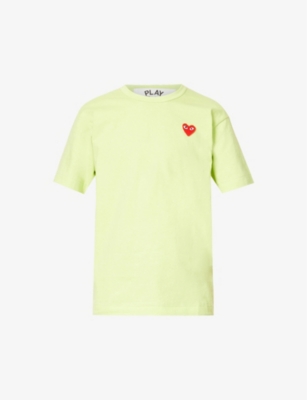 COMME DES GARCONS PLAY: Logo-embroidery cotton-jersey t-shirt