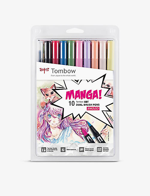 TOMBOW: Manga Shojo Dual Brush pens set of 10