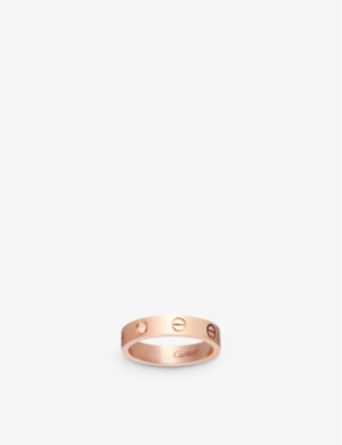 CARTIER: Mini LOVE 18ct rose gold and 1 diamond wedding band