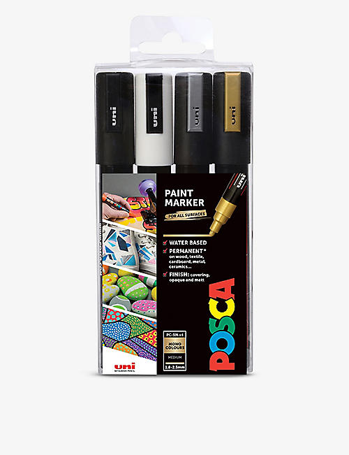 POSCA: PC-5M marker pens: mono tones pack of four