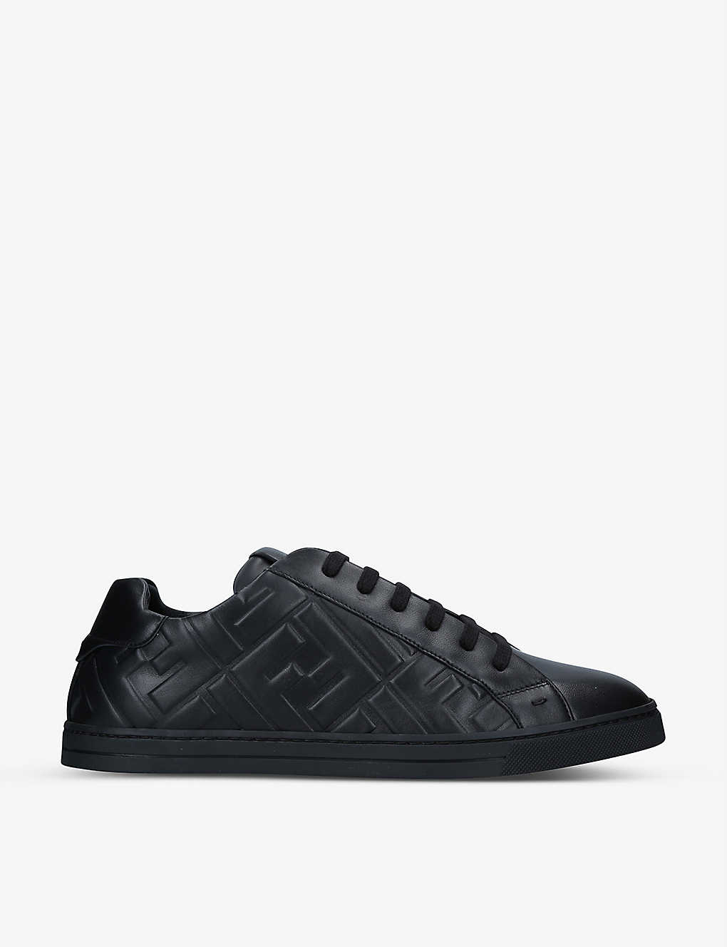 FF-embossed leather mid-top trainers(8891509)