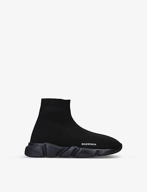 BALENCIAGA: Kids' Speed mid-top knitted trainers