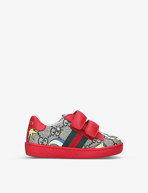 GUCCI: New Ace VL GG canvas trainers 4-8 years