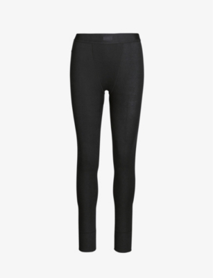 SKIMS: Ribbed high-rise stretch-cotton leggings