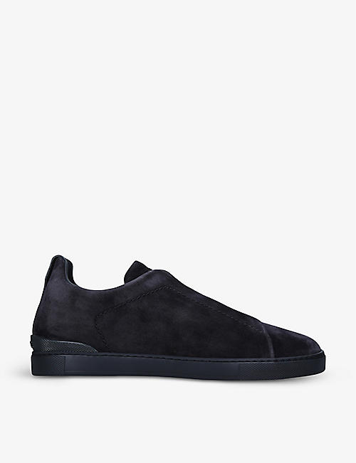 ZEGNA: Triple Stitch suede low-top trainers