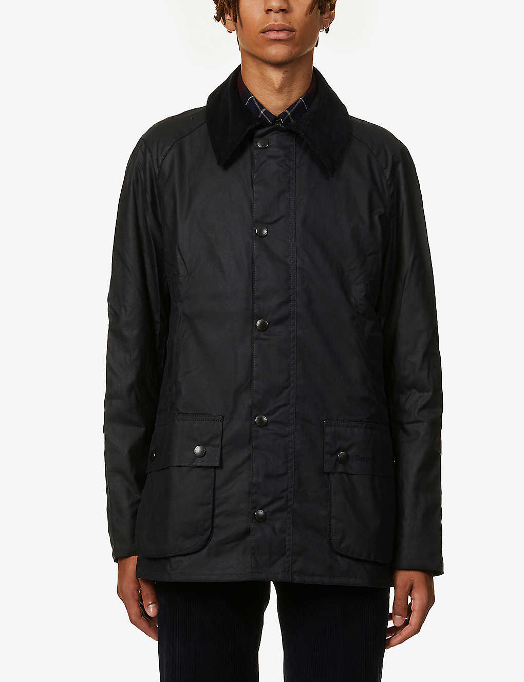Ashby corduroy-trimmed waxed cotton jacket(8908875)
