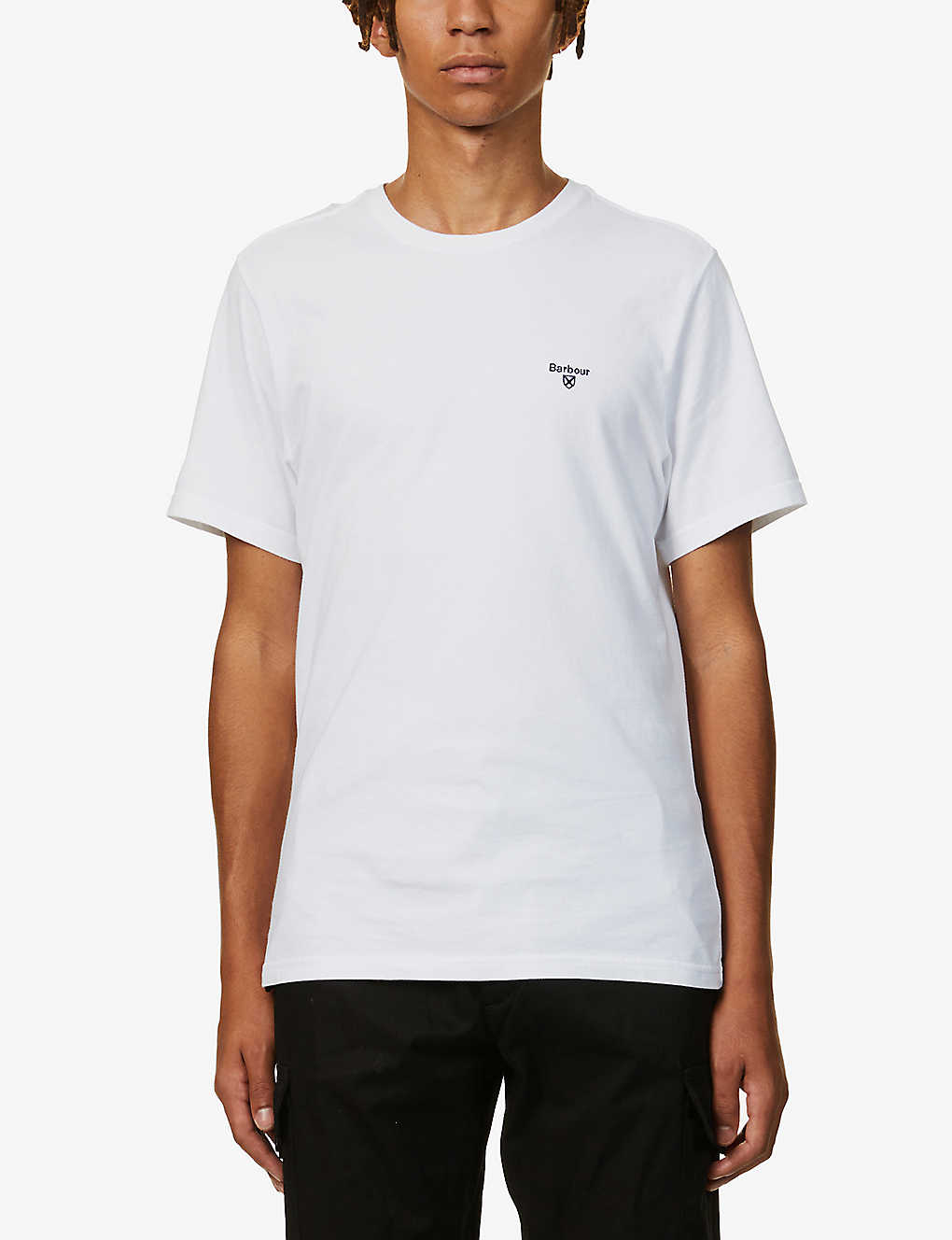 Basic branded cotton-jersey T-shirt(8908929)