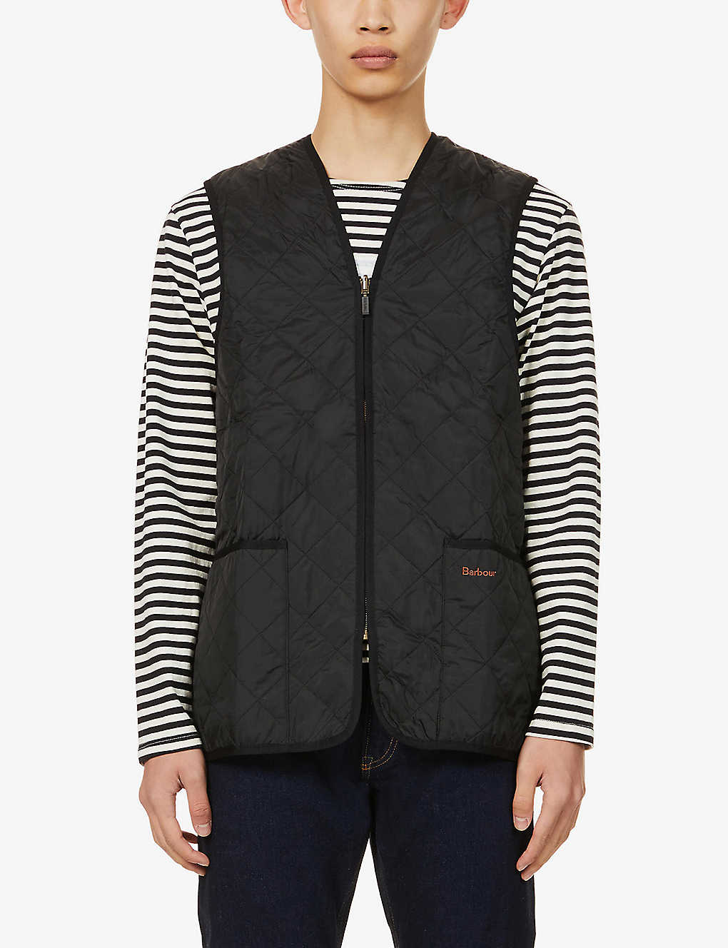 Funnel-neck quilted shell gilet(8909774)