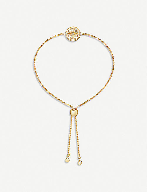 ASTLEY CLARKE: Celestial Compass Kula 18-carat yellow gold-plated vermeil sterling silver bracelet