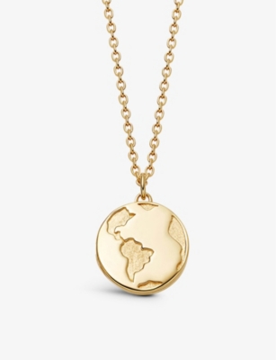 ASTLEY CLARKE: Biography Earth 18ct yellow gold-plated vermeil sterling silver locket necklace