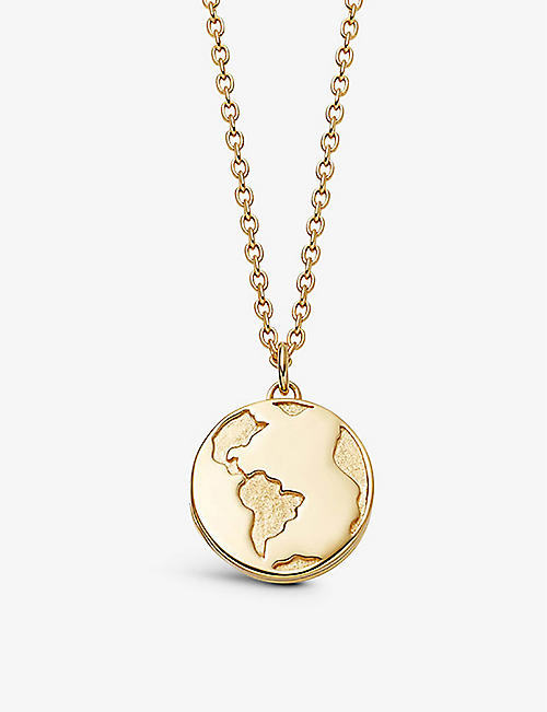 ASTLEY CLARKE: Biography Earth 18ct yellow gold-plated vermeil sterling silver locket necklace