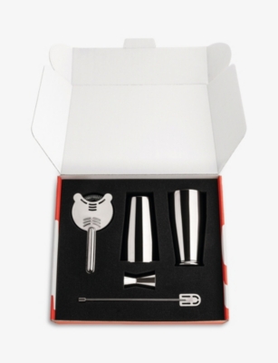 ALESSI: Il bar stainless steel cocktail gift set of four