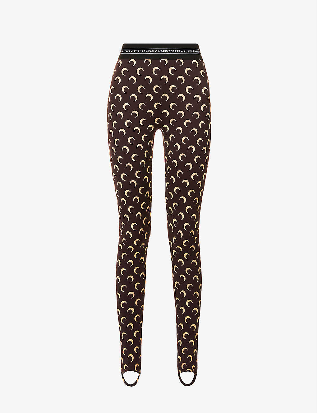 Moon-print mid-rise stretch-recycled polyamide leggings(9094648)