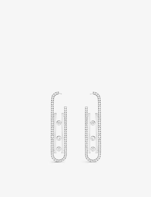 MESSIKA: Move 10th 18ct white-gold and diamond earrings