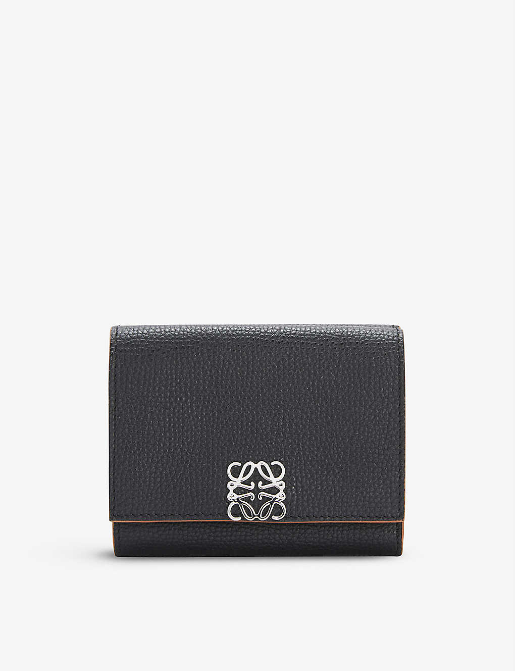 Anagram-embellished grained-leather wallet(8920140)