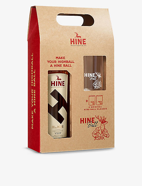 HINE: H By Hine VSOP cognac with glasses set 700ml