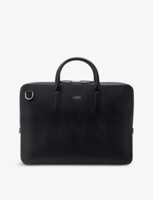SMYTHSON: Panama cross-grain leather briefcase