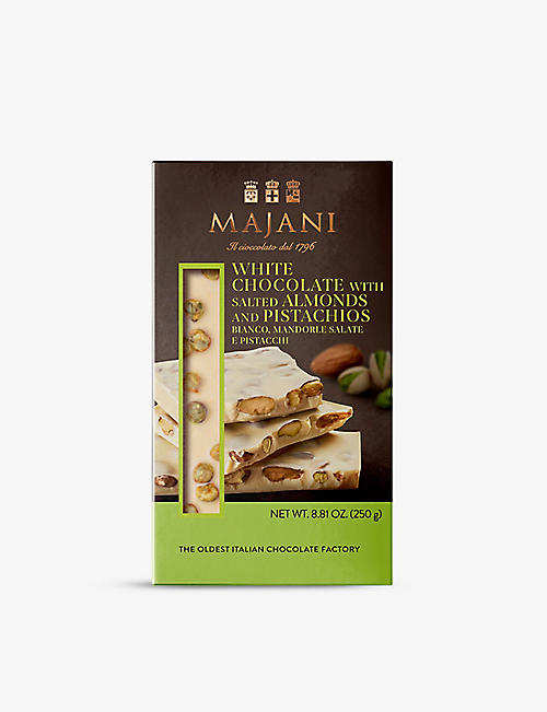 MAJANI: White chocolate with salted almonds and pistachios 250g