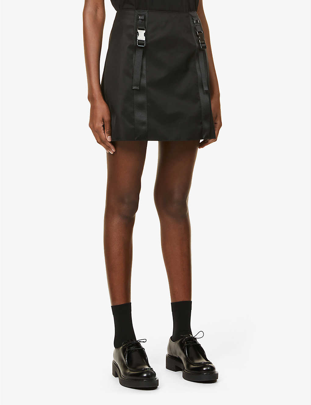 High-waist recycled-nylon mini skirt(9019383)