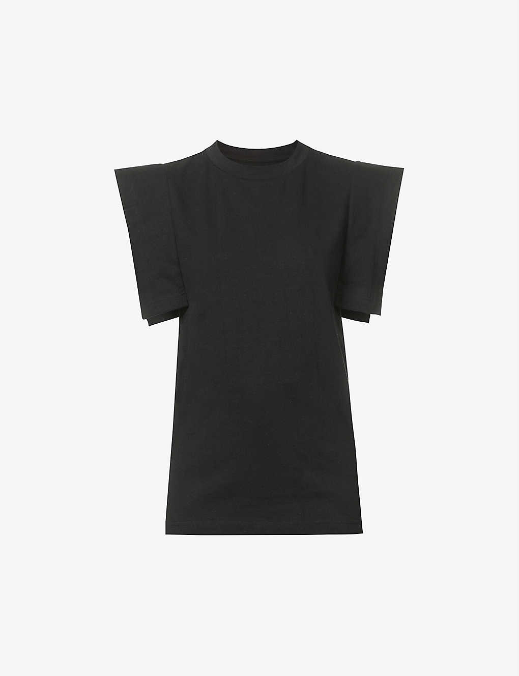 Zelipa flared-sleeve cotton-jersey T-shirt(9124212)