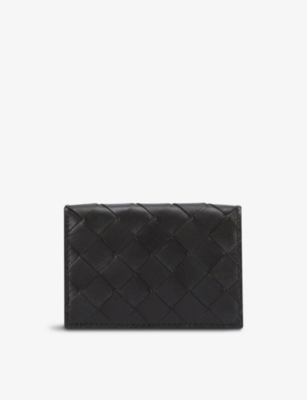 Intrecciato woven leather wallet(8990027)