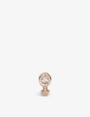 MESSIKA: My Twin 18ct rose-gold and 0.25ct pear-cut diamond single clip earring