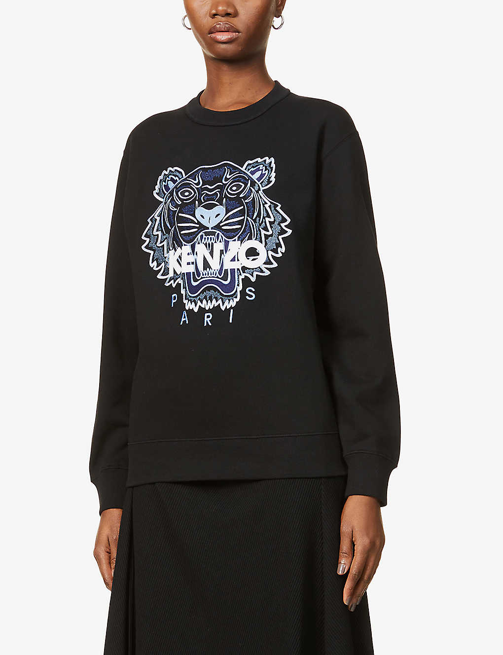 Icon Classic tiger-print cotton-jersey sweatshirt(9009972)