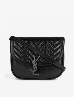 Kaia medium woven leather shoulder bag(9113216)